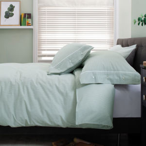 The Lyndon Company Southport Green Stripe Duvet Cover Set